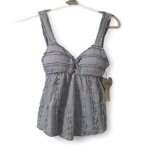 NWT Derek Heart Baby Blue Ruffle Top